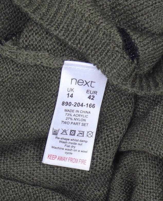 Womens UK Size 14 NEXT Green Jumper Jumper