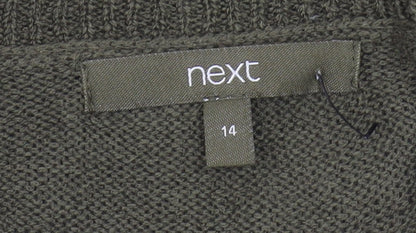 Womens UK Size 14 NEXT Green Jumper Jumper