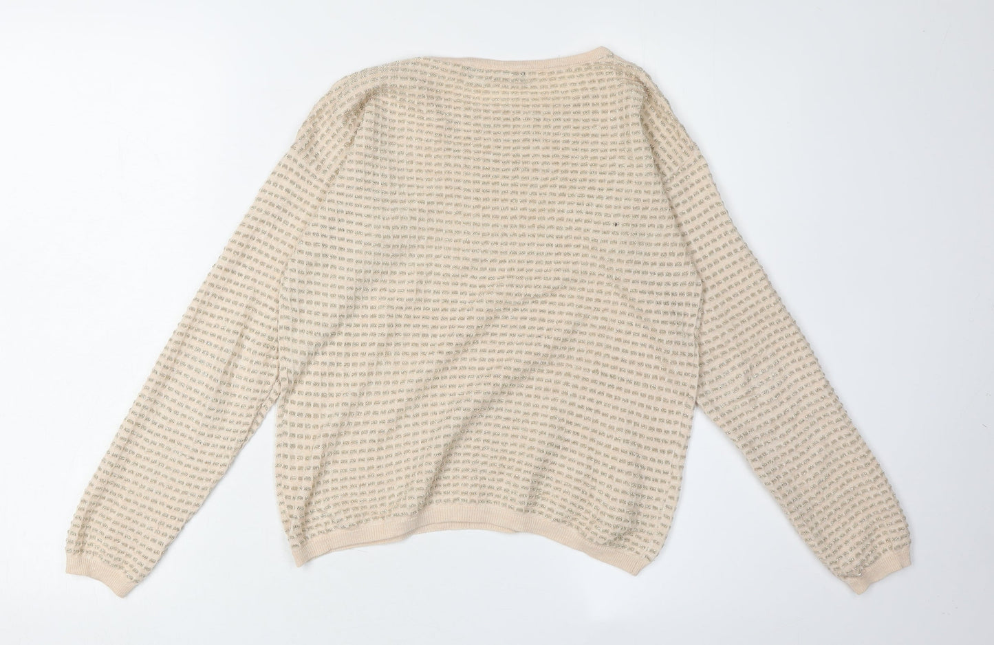 Womens UK Size S Mango Beige Pullover Jumper