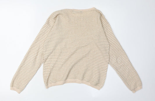 Womens UK Size S Mango Beige Pullover Jumper
