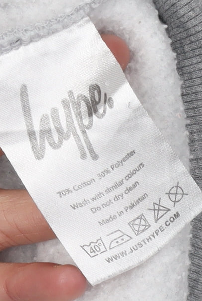 Hype Boys Grey Hoodie - 11-12 Years, Pullover Style
