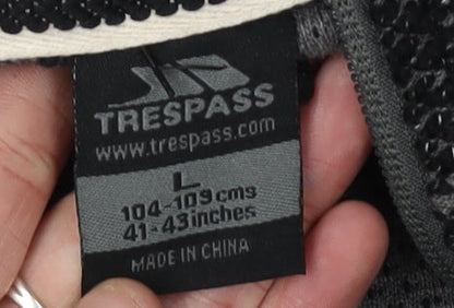 Trespass Men's Black Pullover Sweatshirt, L, Hooded Knit