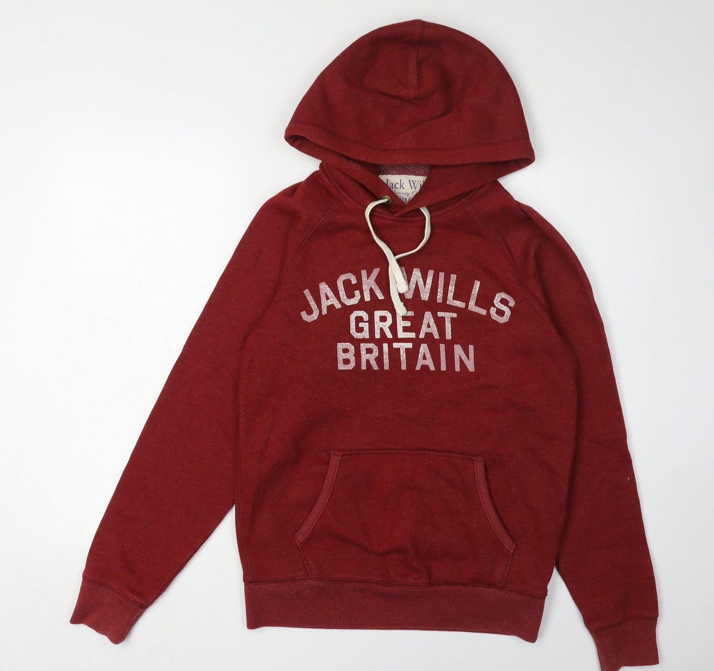 Mens UK Size XS Jack Wills Red Pullover Hoodie