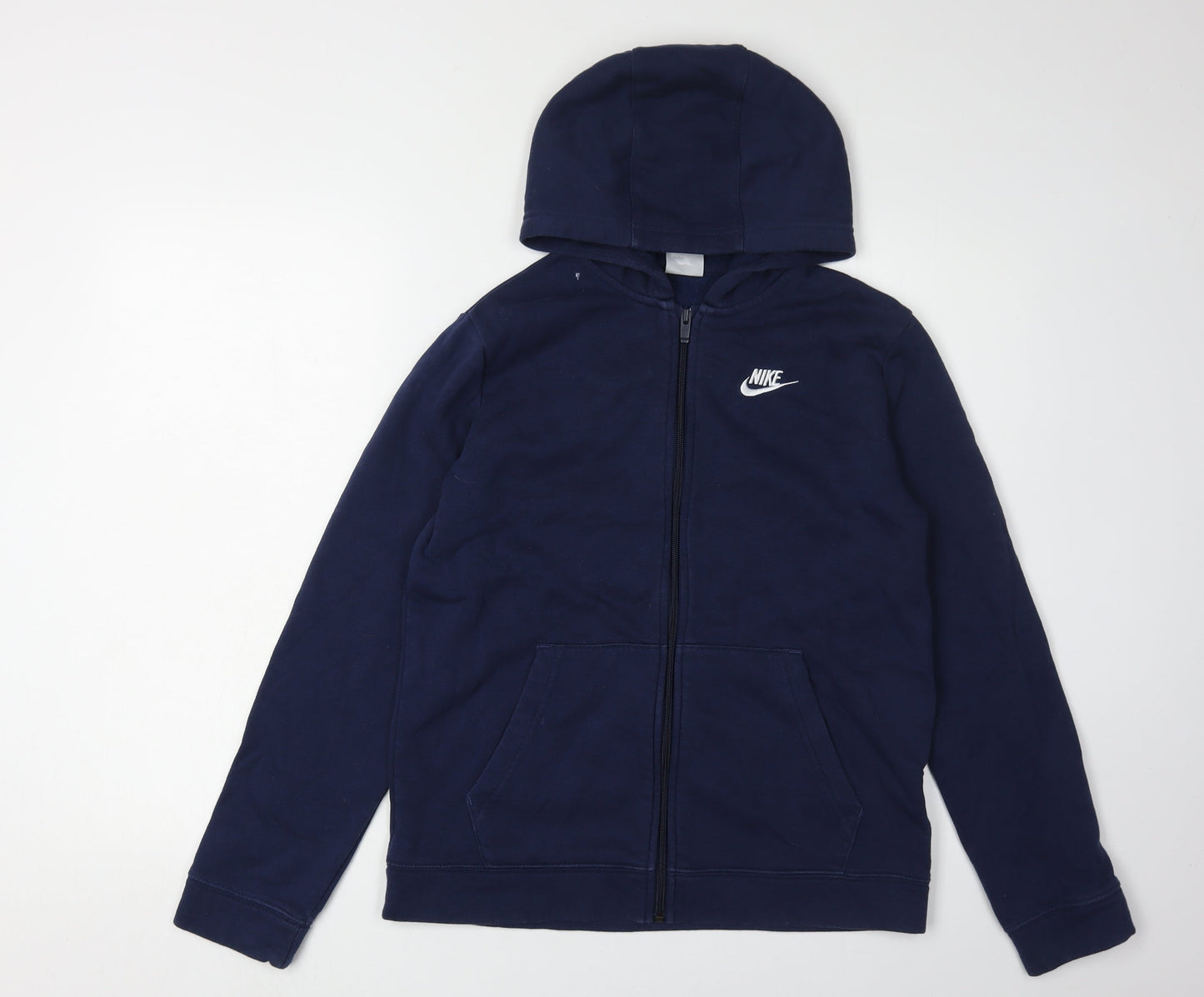 Nike Boys Blue Full Zip Hoodie XL with Pockets