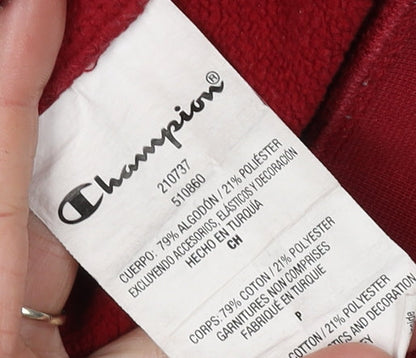 Mens UK Size S Champion Red Pullover Hoodie