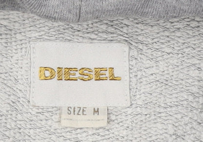 Mens UK Size M Diesel Grey Pullover Hoodie