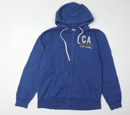 Mens UK Size L Old Navy Blue Full Zip Hoodie