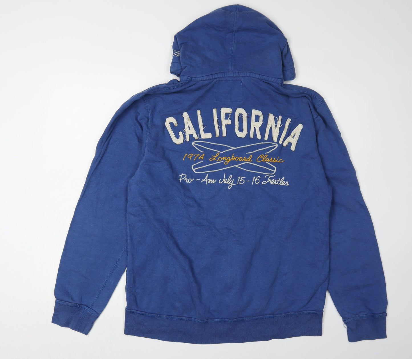 Mens UK Size L Old Navy Blue Full Zip Hoodie