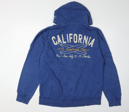 Mens UK Size L Old Navy Blue Full Zip Hoodie