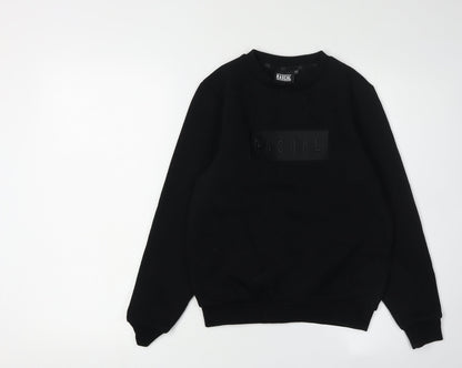 Rascal Boys Black Sweatshirt, 11-12 Years, Pullover Logo
