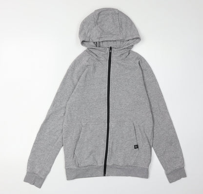 Next Boys Grey Full Zip Hoodie - Size 12 Years, Hooded Casual