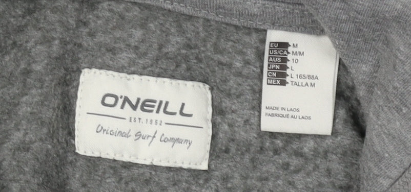 O'Neill Grey Unisex Hoodie M Full Zip Casual