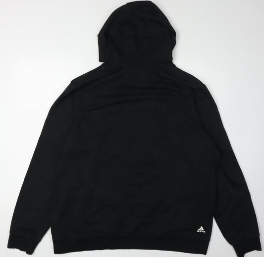 Adidas Men's Black Pullover Hoodie 2XL Sports Logo
