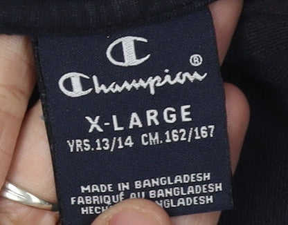 Champion Boys Black Hoodie Pullover, Size 13-14 Years