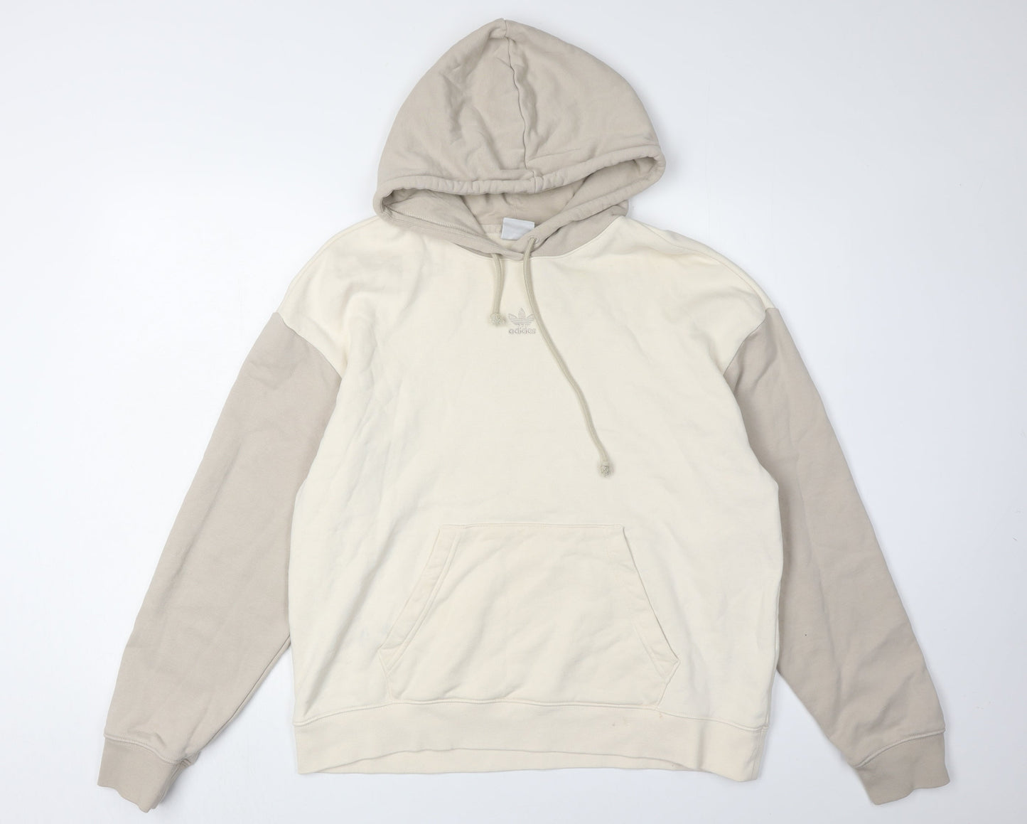 Adidas Women's Beige Hoodie Size 14 Pullover
