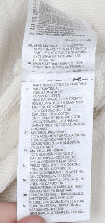 Adidas Women's Beige Hoodie Size 14 Pullover