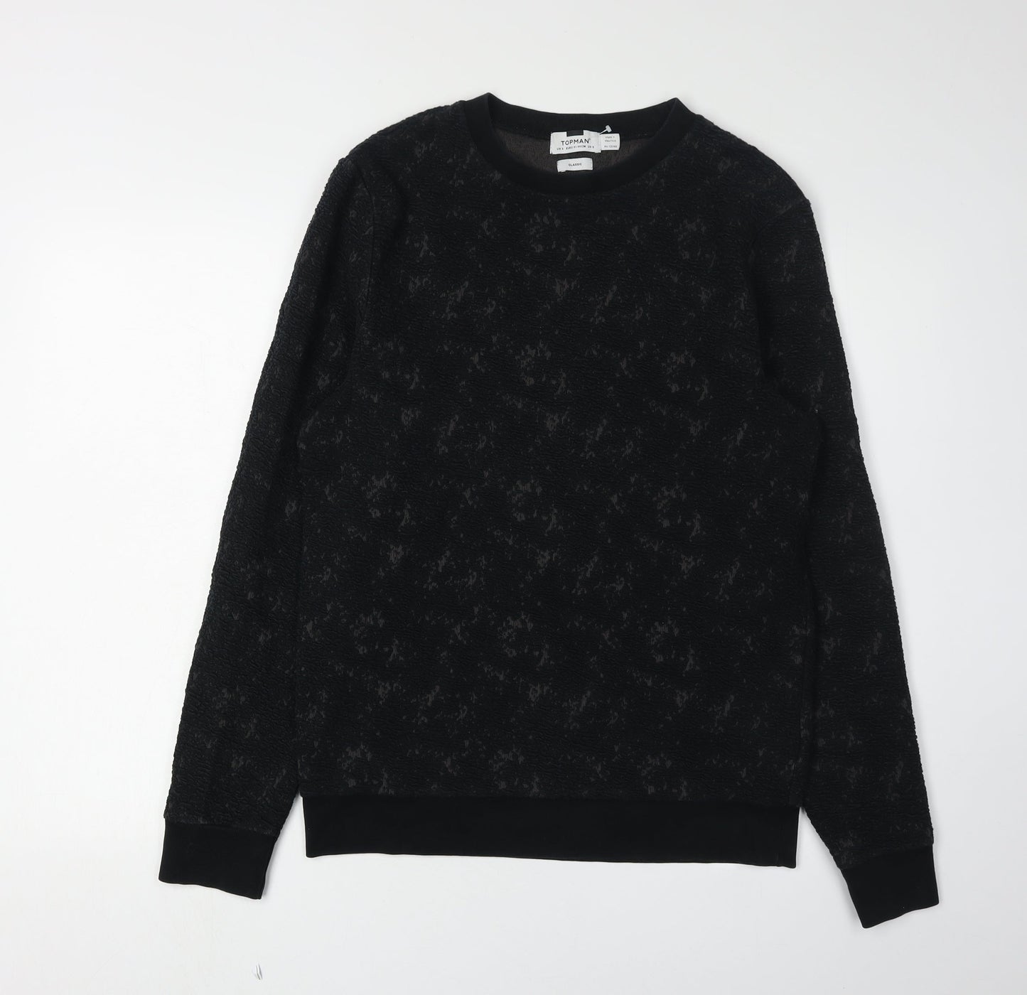 Topman Men's Black Pullover Sweatshirt - Size S