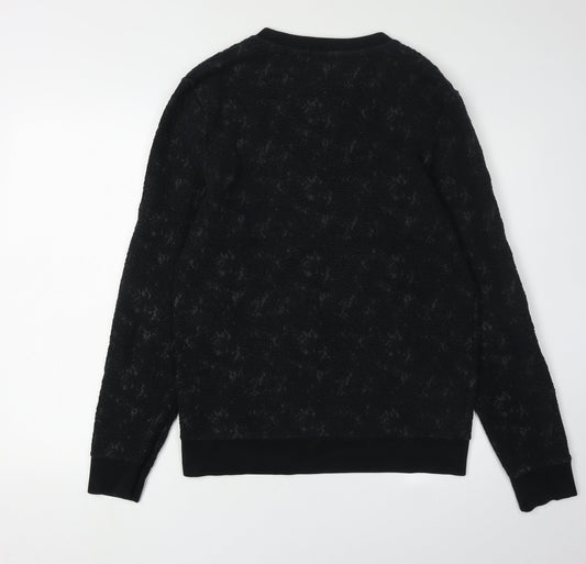 Topman Men's Black Pullover Sweatshirt - Size S