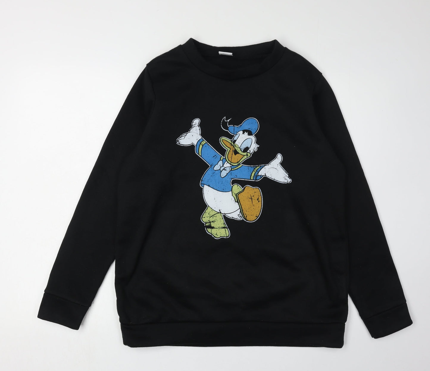 Womens UK Size 10/12 Disney Black Pullover Sweatshirt
