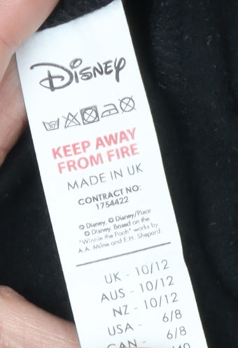 Womens UK Size 10/12 Disney Black Pullover Sweatshirt