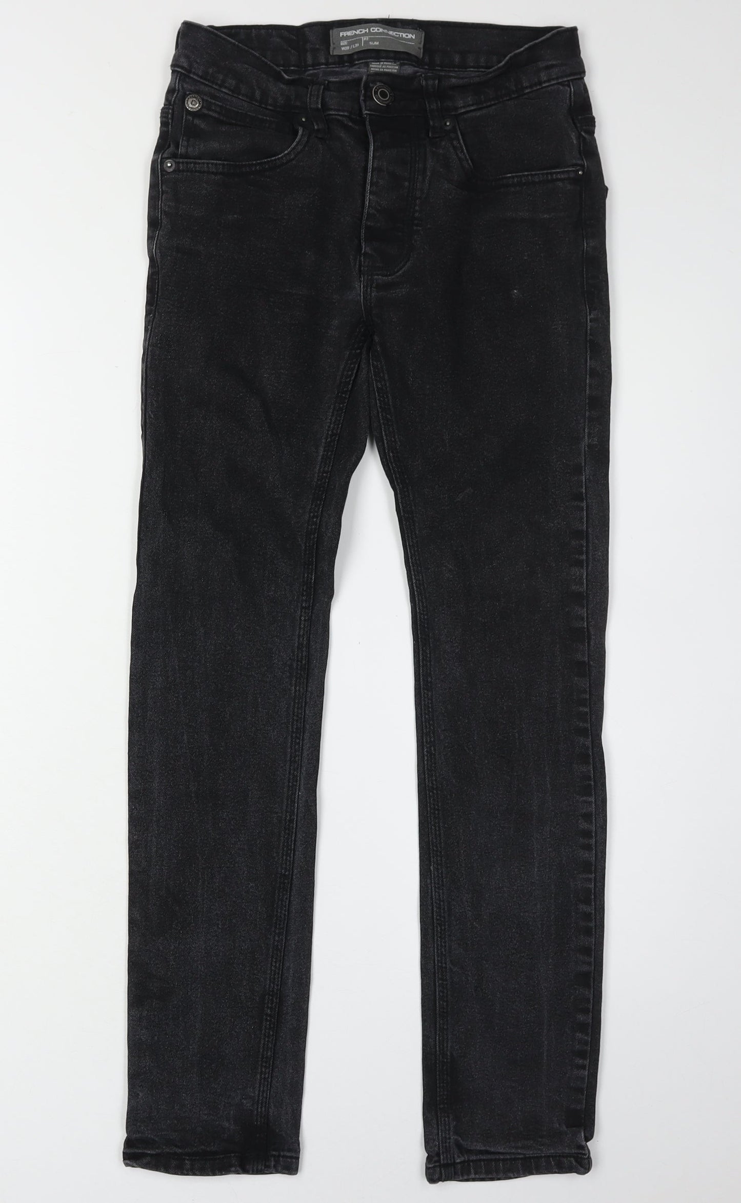 French Connection Men's Black Skinny Jeans Size 28
