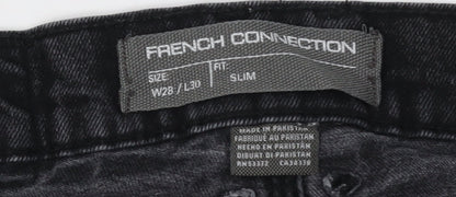 French Connection Men's Black Skinny Jeans Size 28