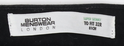 Burton Menswear Super Skinny Black Jeans, Mens 32