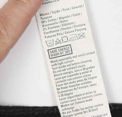 Burton Menswear Super Skinny Black Jeans, Mens 32