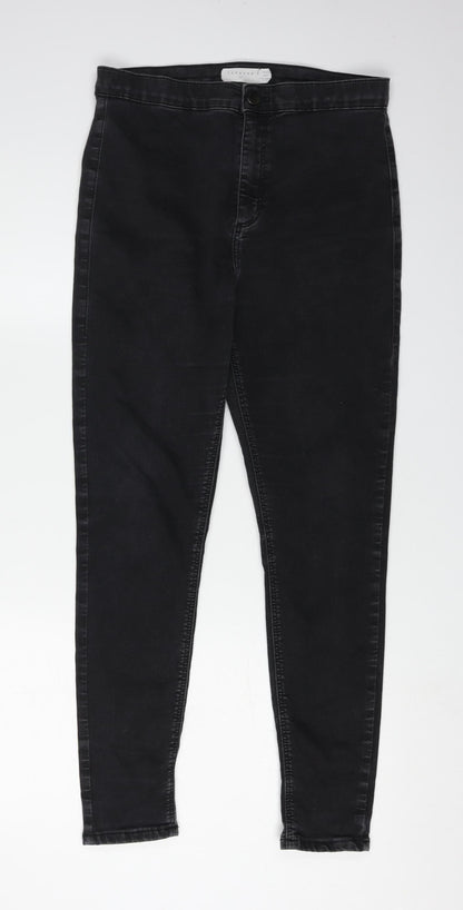 Topshop Women's Black Skinny Jeans Size L