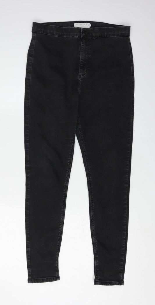 Topshop Women's Black Skinny Jeans Size L
