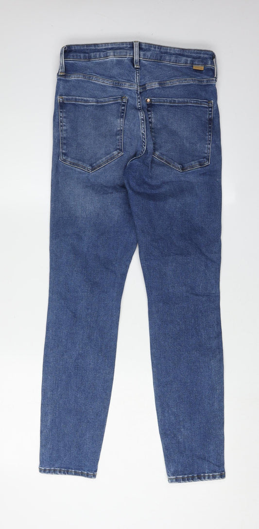 H&M Men's Blue Distressed Skinny Jeans M