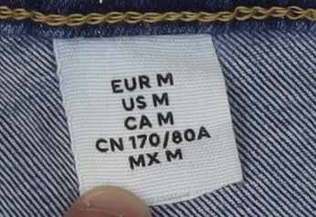 H&M Men's Blue Distressed Skinny Jeans M