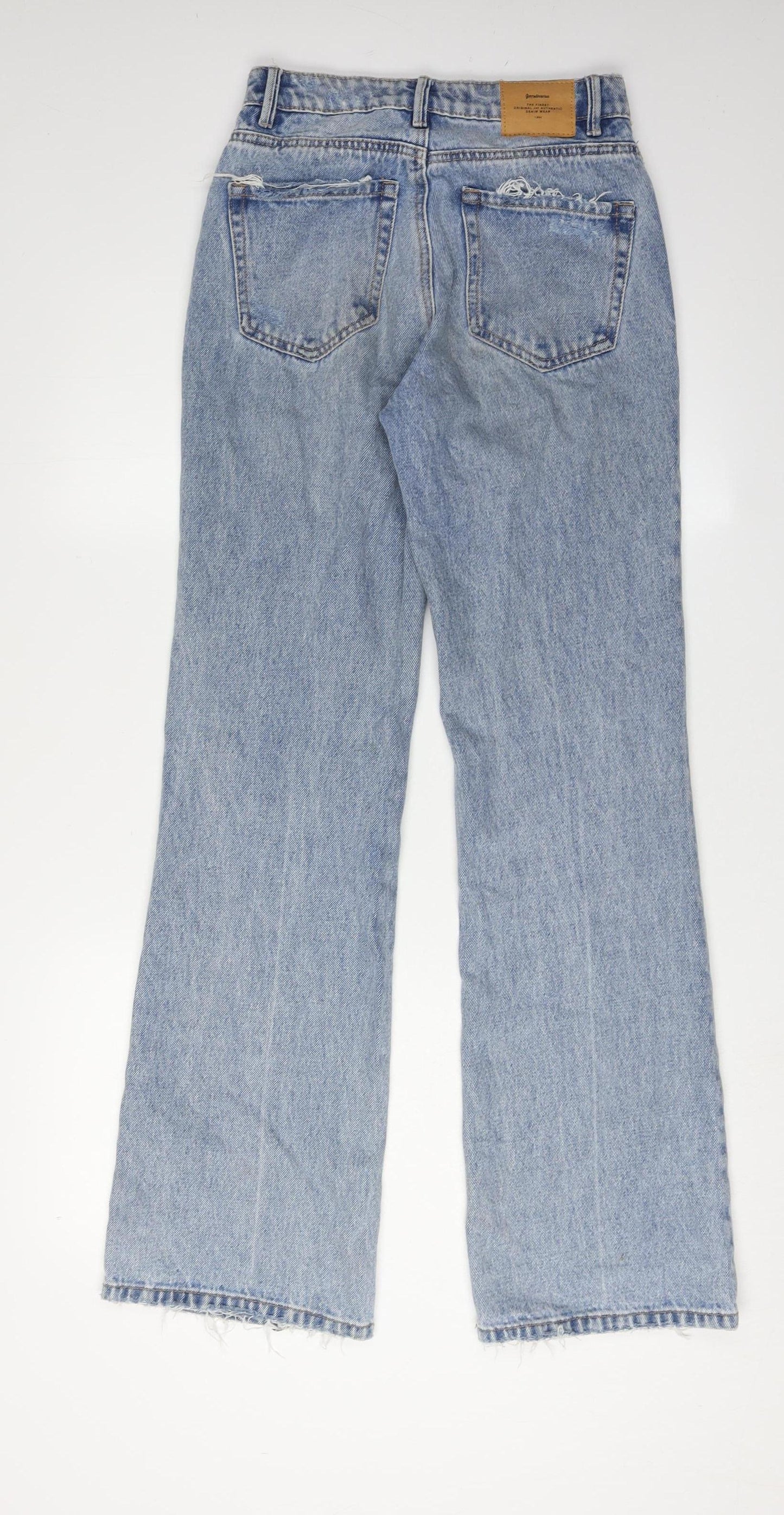 Womens UK Size 6 Stradivarius  Flared Blue Jeans