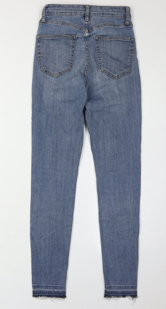 Topshop Women's Blue Skinny Jeans Size 8