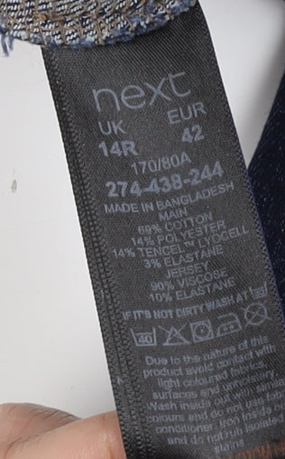 Next Women's Blue Distressed Jeans, Size 14, Regular Fit