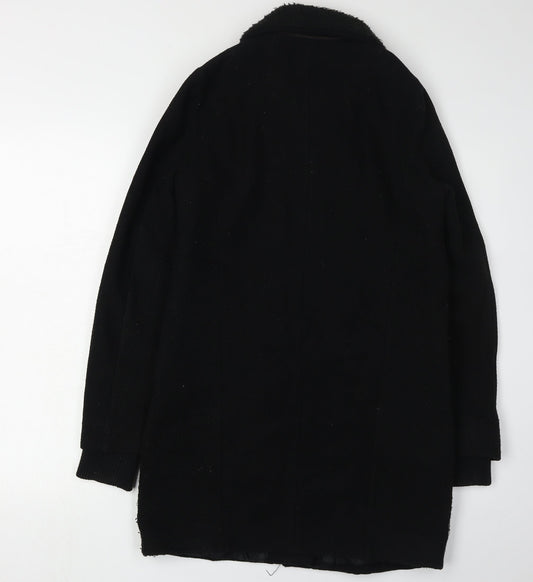 Womens UK Size 8 Warehouse Black Overcoat