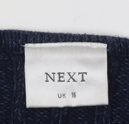 Womens UK Size 15 NEXT Blue Pullover Jumper