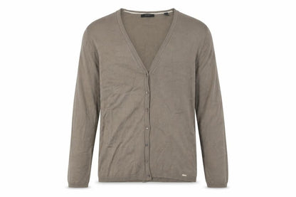 ESPRIT Brown V-Neck Cardigan Unisex Adults L