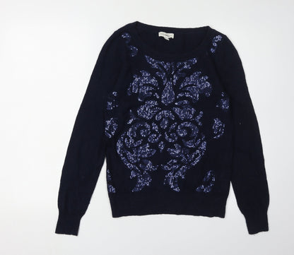Womens UK Size S Monsoon Black Pullover Jumper