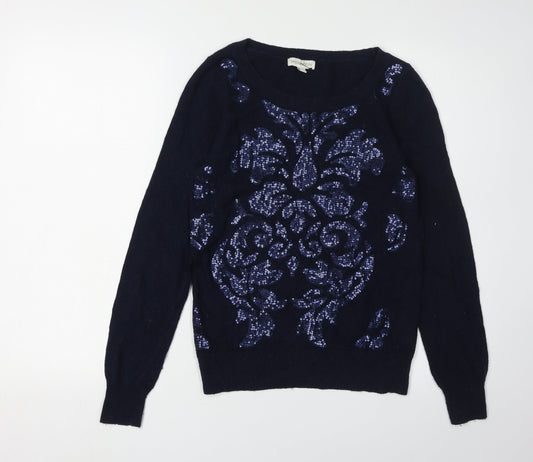 Womens UK Size S Monsoon Black Pullover Jumper