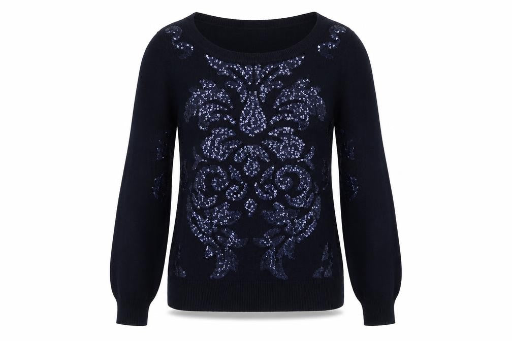 Womens UK Size S Monsoon Black Pullover Jumper