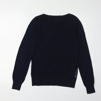 Womens UK Size S Monsoon Black Pullover Jumper