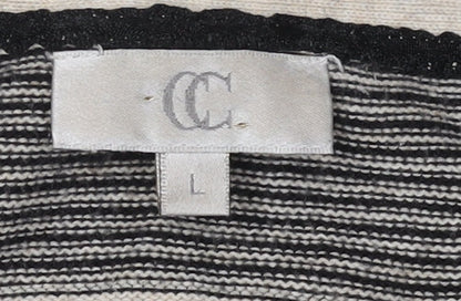 Womens UK Size L CC Black Henley Jumper
