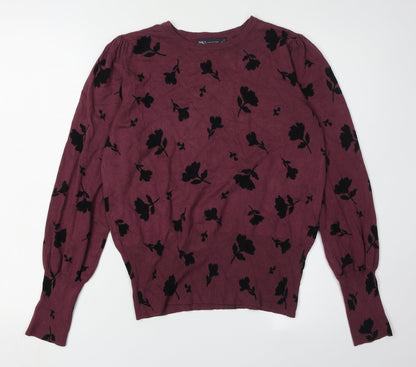 Womens UK Size 12 Marks and Spencer Purple Pullover Jumper