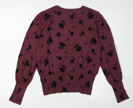 Womens UK Size 12 Marks and Spencer Purple Pullover Jumper