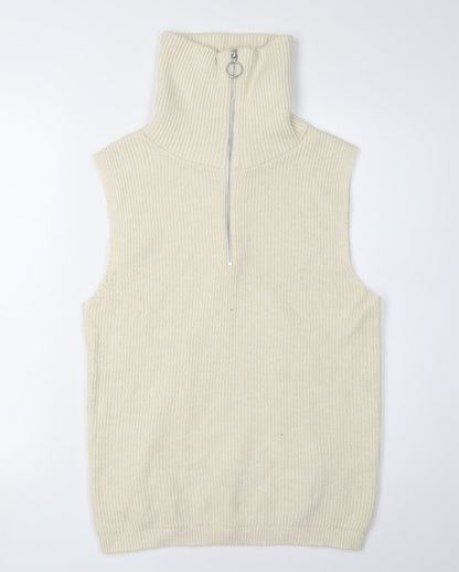 Womens UK Size 12 VILA Ivory Vest Jumper