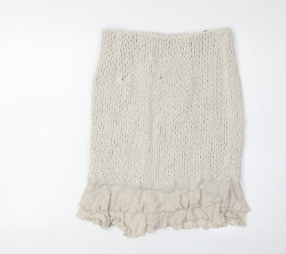 Madeleine Women's Beige Knit Skirt Size 12