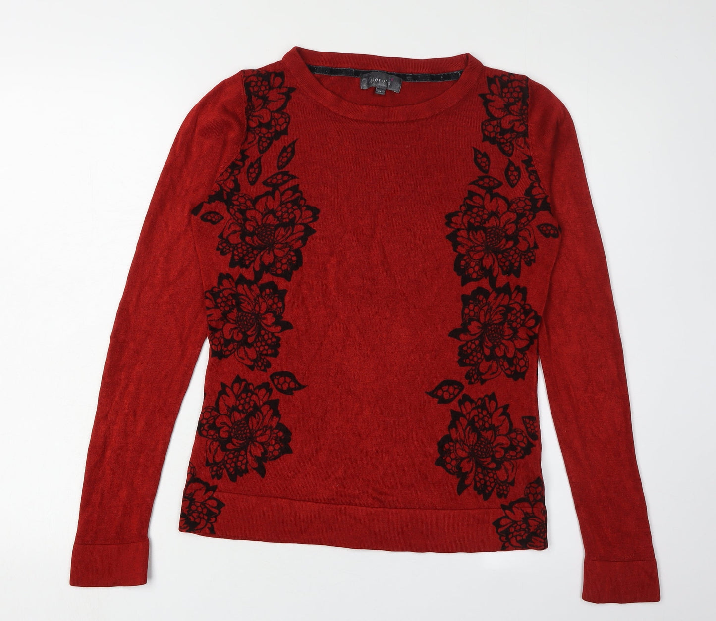 Womens UK Size 14 Marks and Spencer Red Pullover Jumper