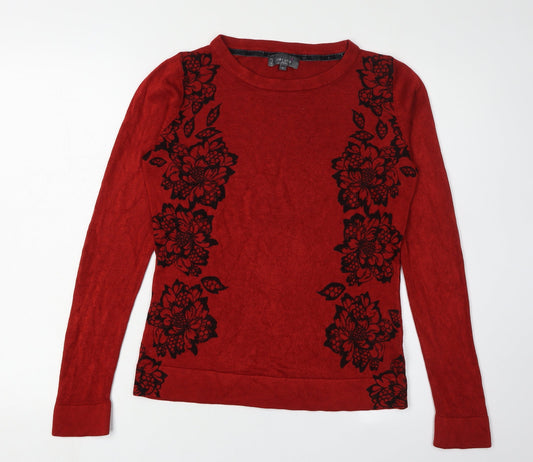 Womens UK Size 14 Marks and Spencer Red Pullover Jumper