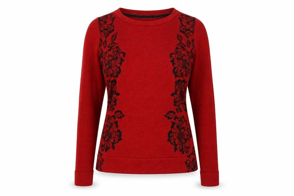 Womens UK Size 14 Marks and Spencer Red Pullover Jumper
